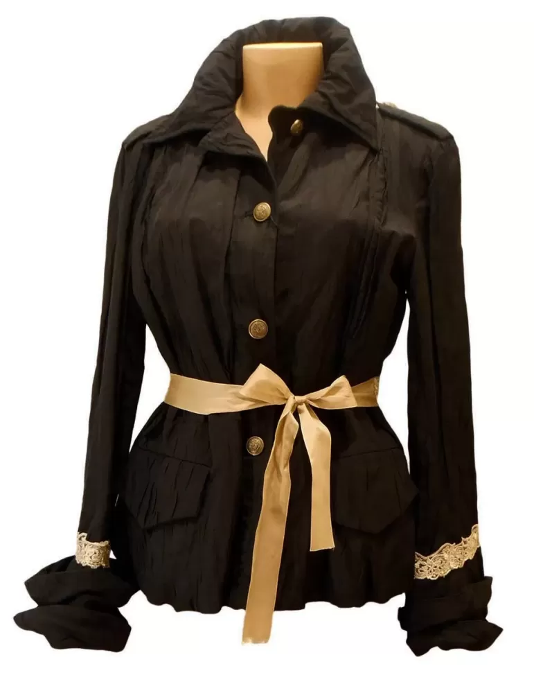 Giacca elegante nera e beige Giacca elegante nera e beige